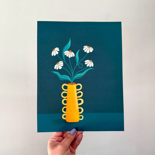 whimsical daisy art
Daisy Whimsy - Dark Mode - Art Print (matte finish) - Reverie Design Shop