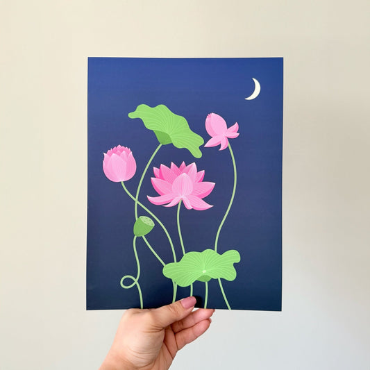 Dreamy lotus wall art for calm spiritual home decor