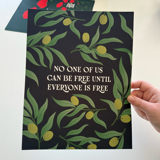 No One Of Us Is Free - Art Print, 8.5 x 11 Matte Finish, Unframed | Olive Branch Wall Art - Reverie Design Shop