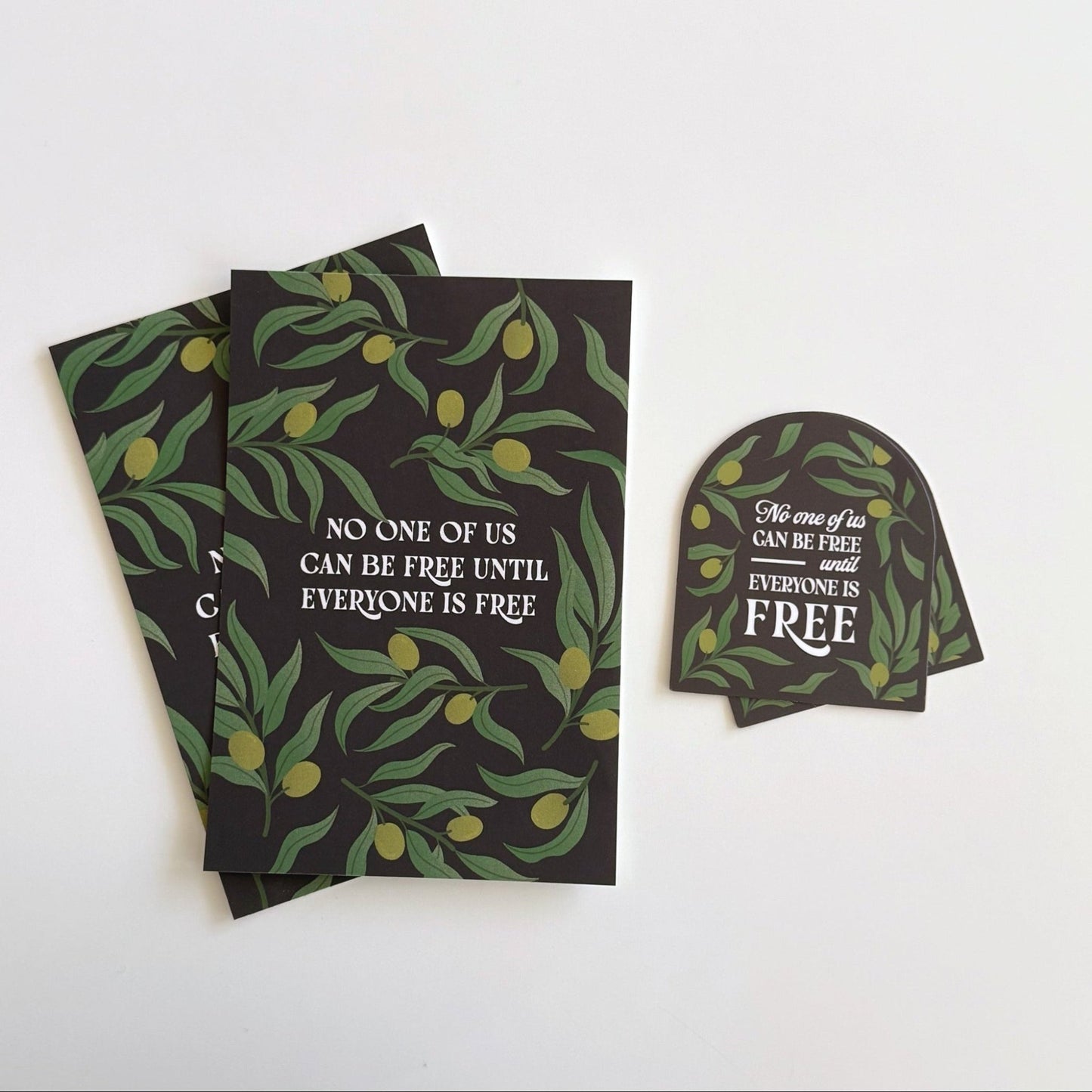 No One Of Us Is Free Postcard, 4x6 | Olive Mini Art Print - Reverie Design Shop