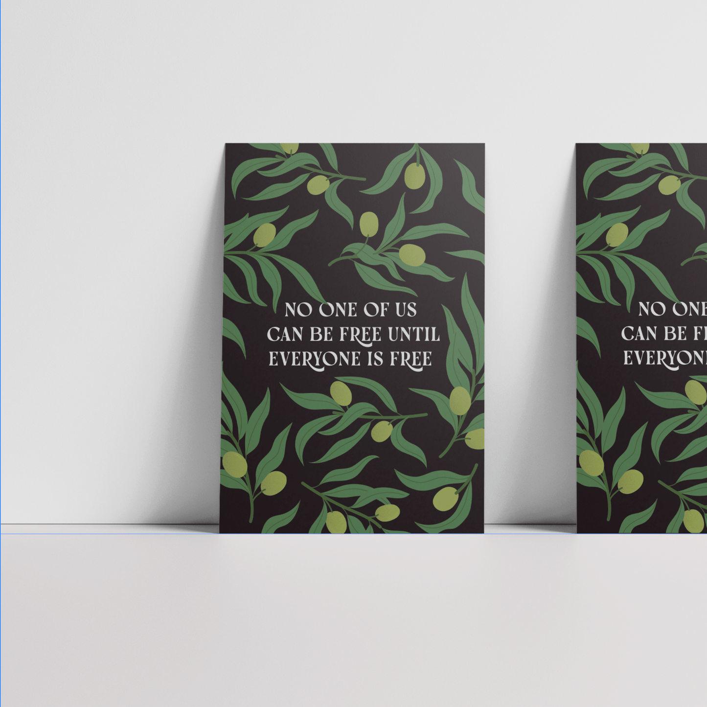 No One Of Us Is Free Postcard, 4x6 | Olive Mini Art Print - Reverie Design Shop