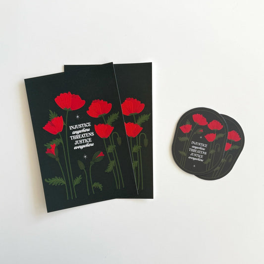 Poppies for Peace - Postcard 4x6 Matte Art Print - Reverie Design Shop