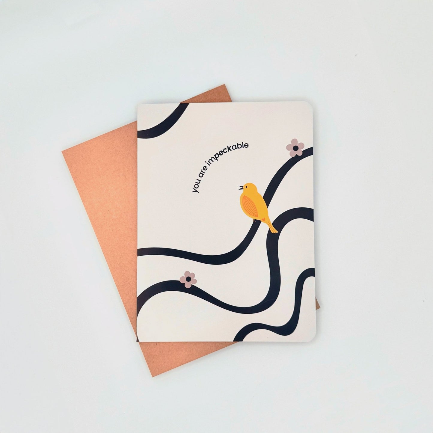 Yellow Warbler bird vibrant greeting card - illustrated greeting card for any occasion - Reverie Design Shop