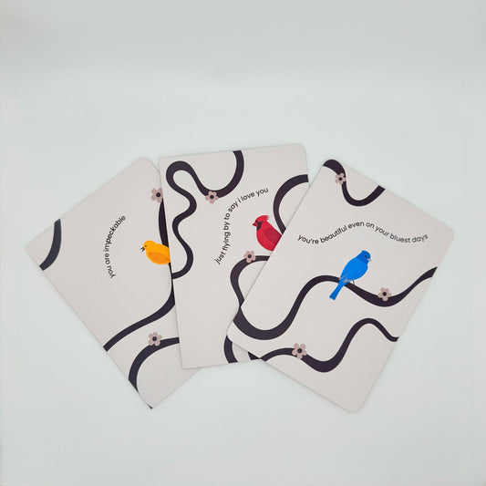 Yellow Warbler bird vibrant greeting card - illustrated greeting card for any occasion - Reverie Design Shop