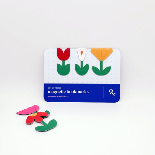 Flower Garden Magnetic Bookmarks - Make Your Own Set of 3 - Reverie Design Shop