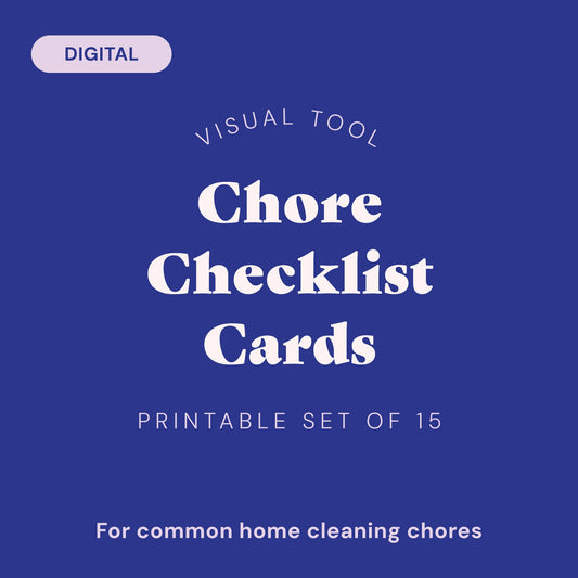 Home Chores Visual Cards [Digital File] - Printable Set of 15 - Reverie Design Shop