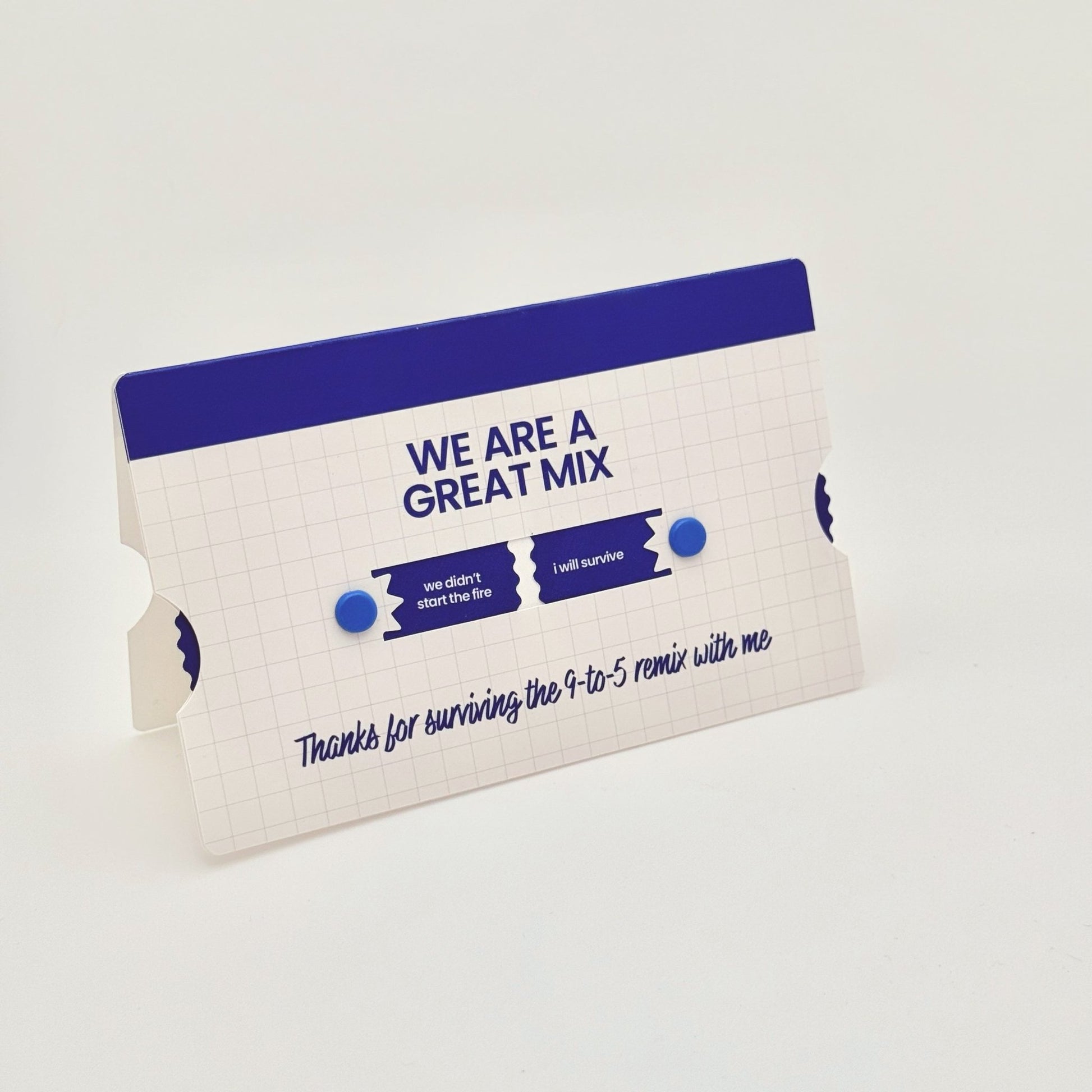 Work BFF mixtape-themed interactive greeting card