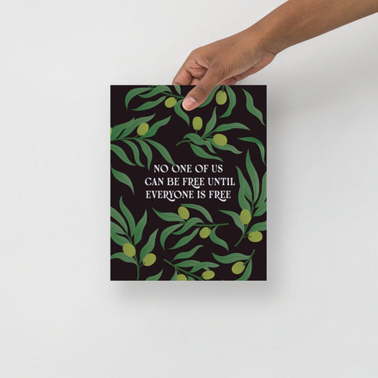 No One Of Us Is Free - Art Print, 8.5 x 11 Matte Finish, Unframed | Olive Branch Wall Art - Reverie Design Shop