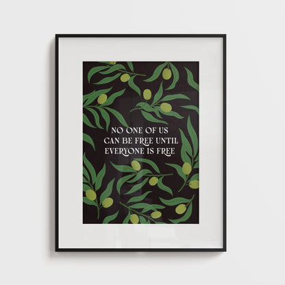No One Of Us Is Free - Art Print, 8.5 x 11 Matte Finish, Unframed | Olive Branch Wall Art - Reverie Design Shop