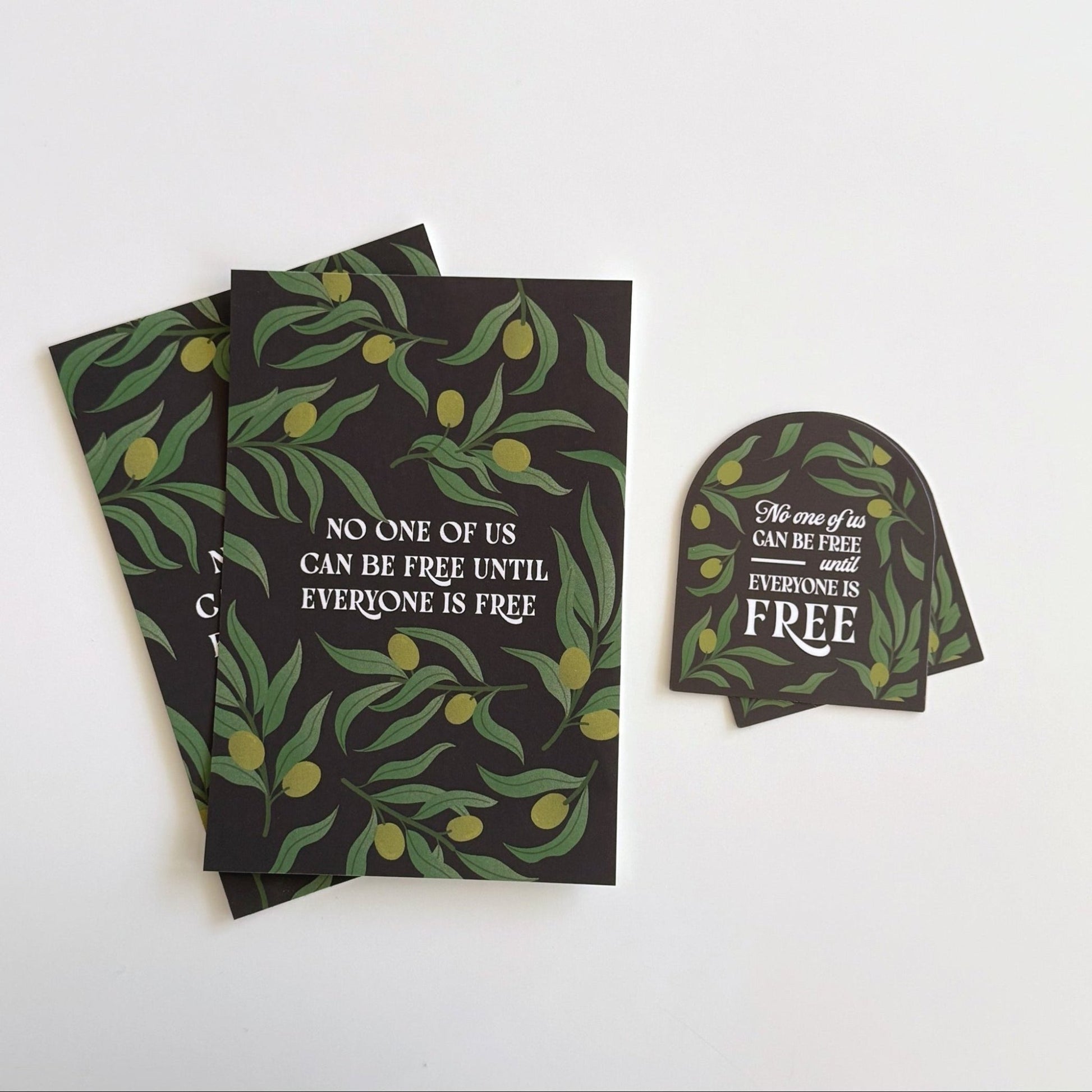 No One Of Us Is Free Postcard, 4x6 | Olive Mini Art Print - Reverie Design Shop