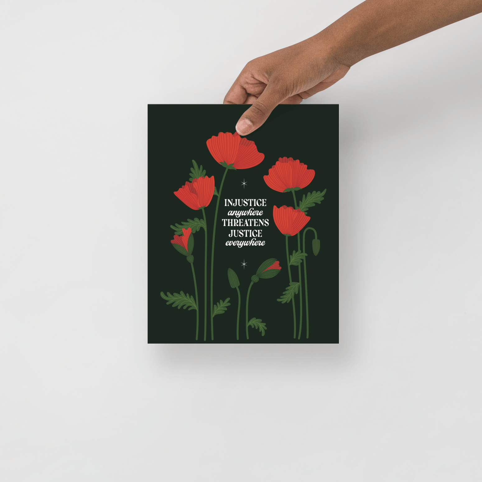 Poppies for Peace - Art Print, 8.5 x 11 Matte Finish, Unframed | Floral Red Poppy Print - Reverie Design Shop