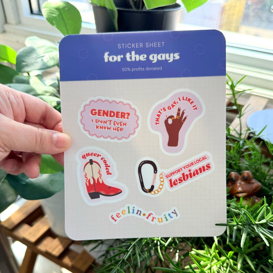 Queer Joy - Sticker Sheet | Pride Stickers for the gays - Reverie Design Shop